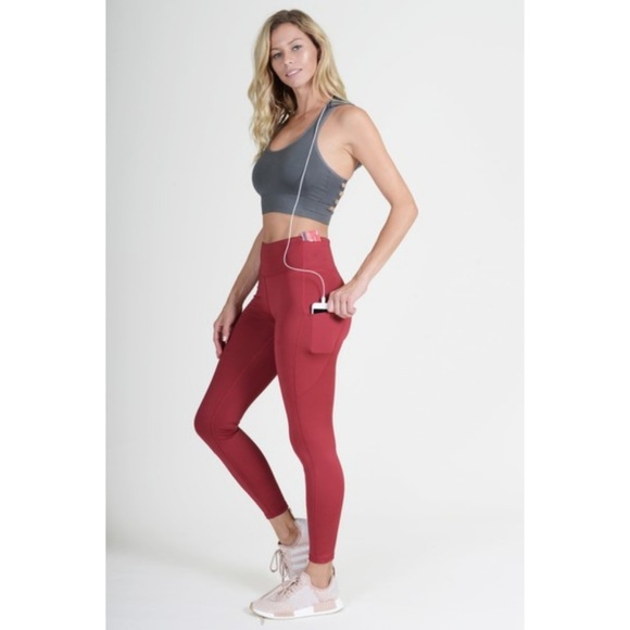 Women's High Waist Tech Pocket Workout Leggings BR - Picture 3 of 8